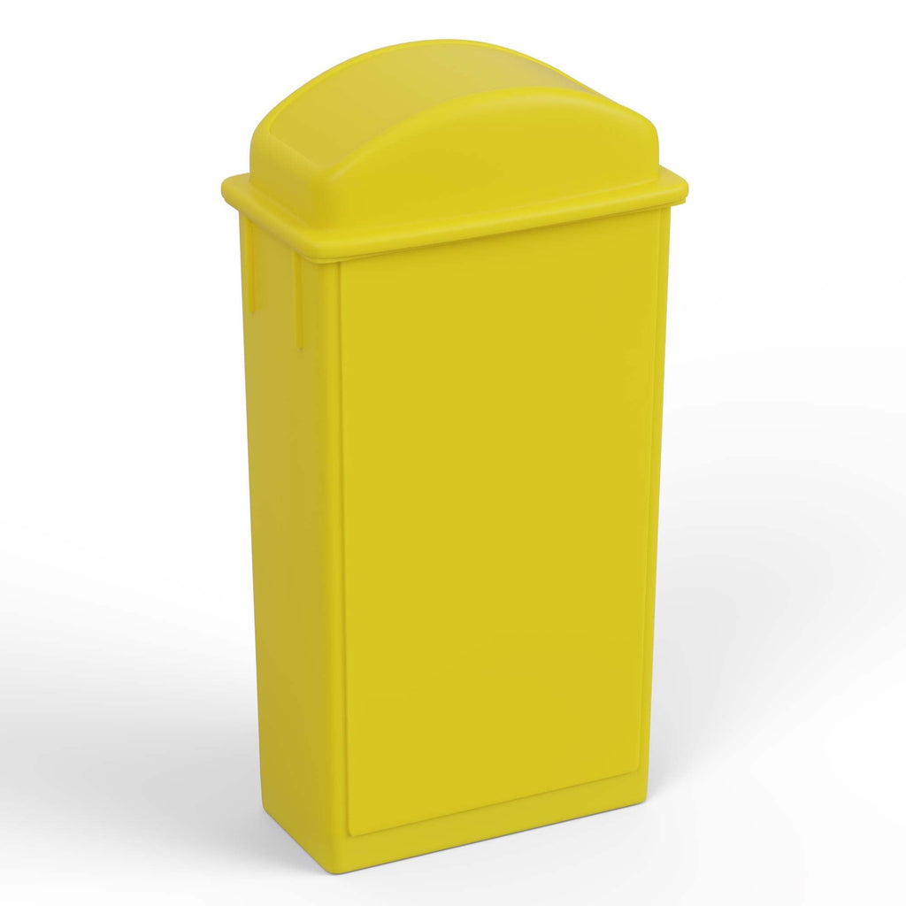 23-Gallon Yellow Slim Trash Can with Swing Dome Lid