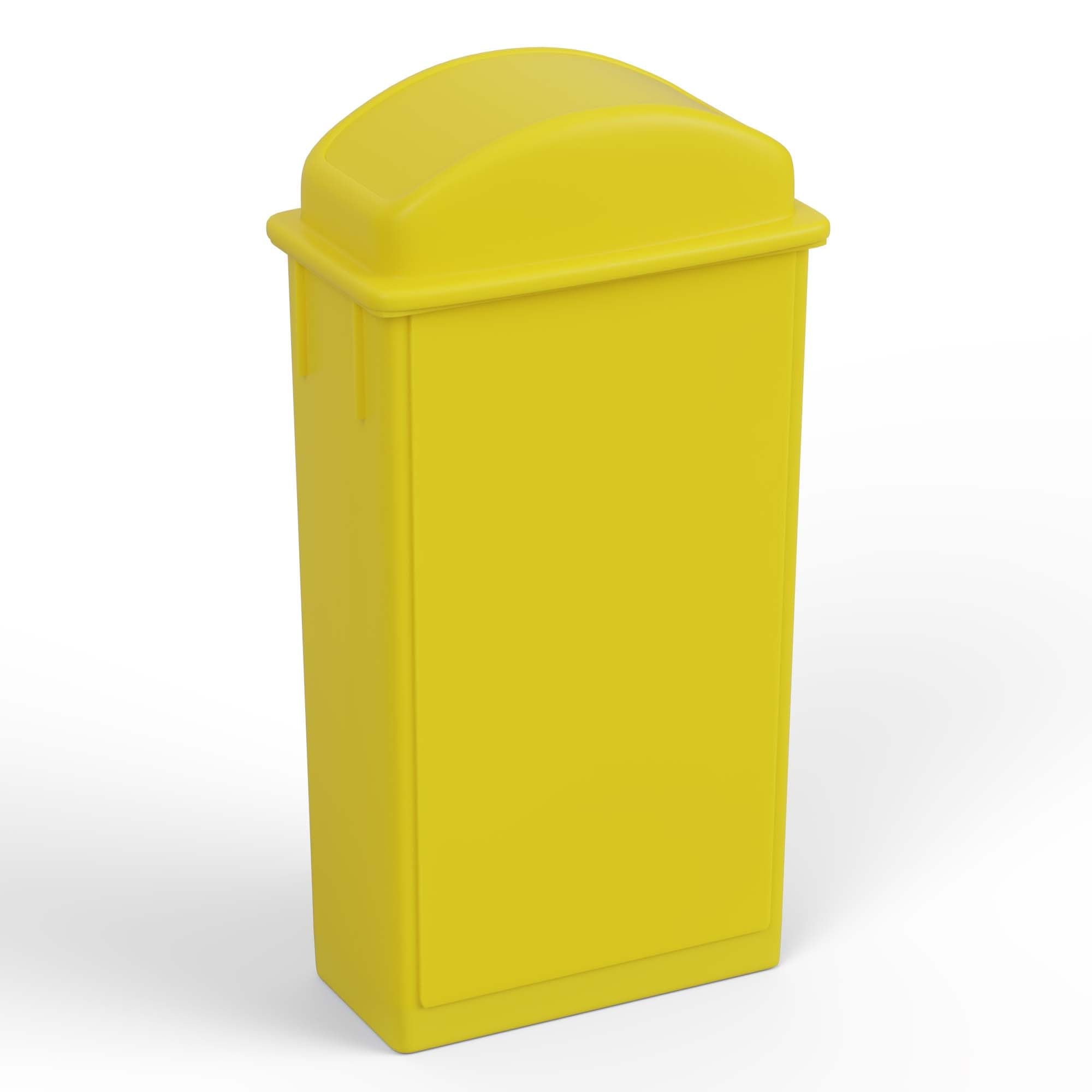 23-Gallon Yellow Slim Trash Can with Swing Dome Lid
