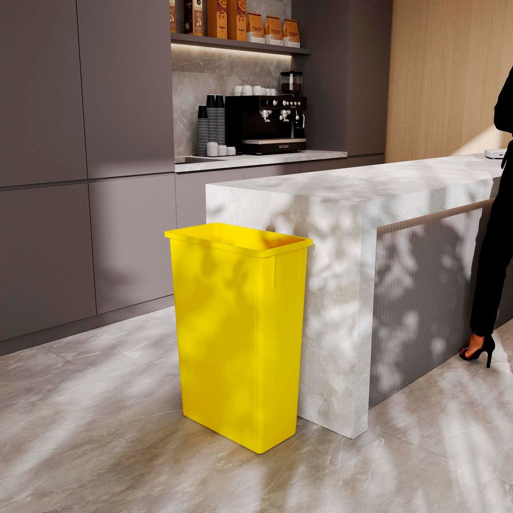 23-Gallon Yellow Slim Trash Can