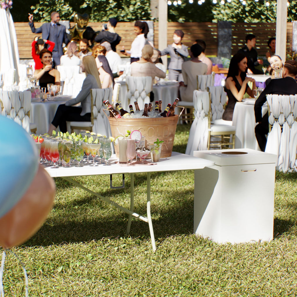 10 Pack Corrugated Cardboard Trash & Recycling Containers with Lids and Liners