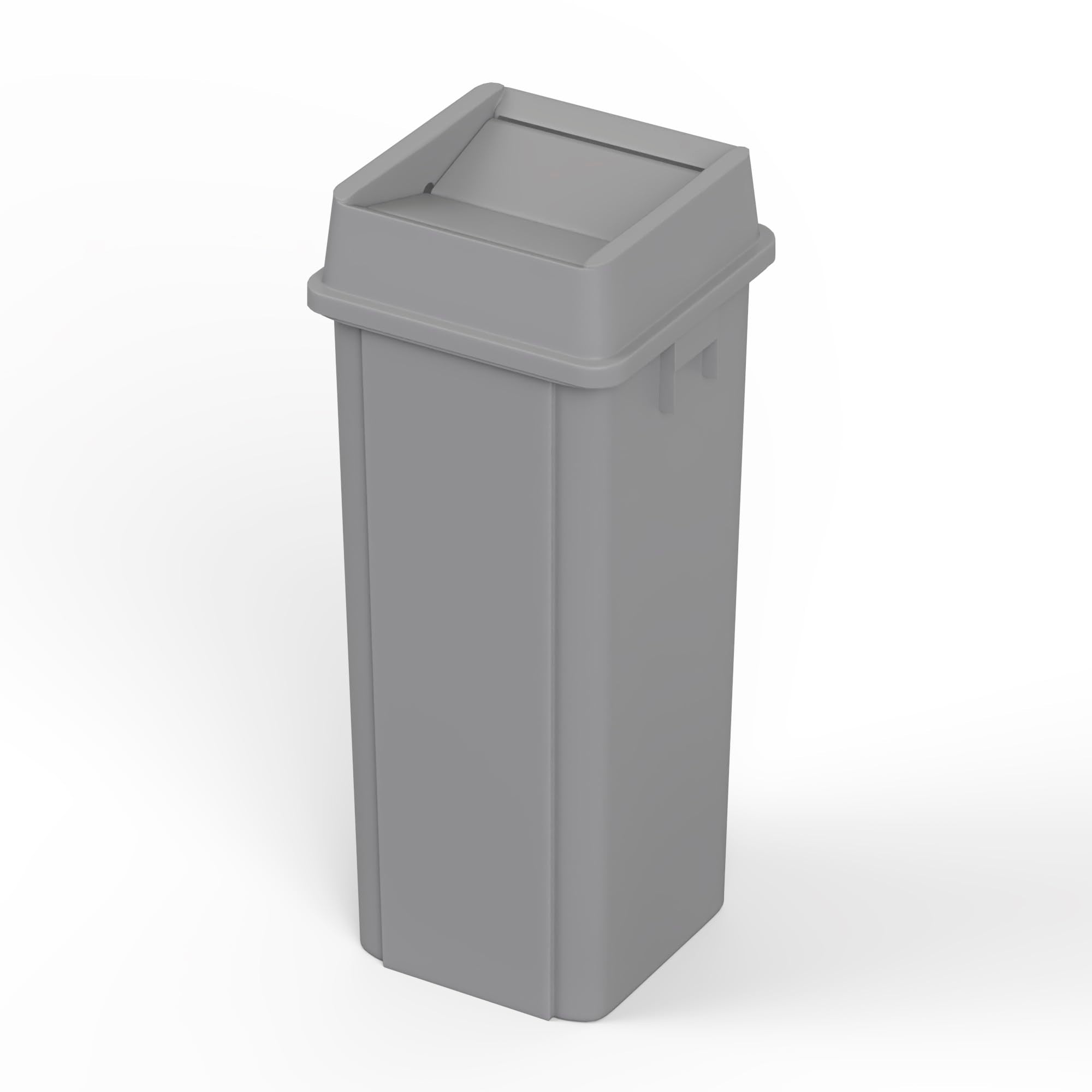 23 Gallon Gray Square Commercial Trash