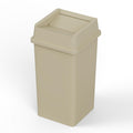 35 Gallon Beige Square Commercial Trash