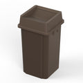 19 Gallon Brown Square Commercial Trash