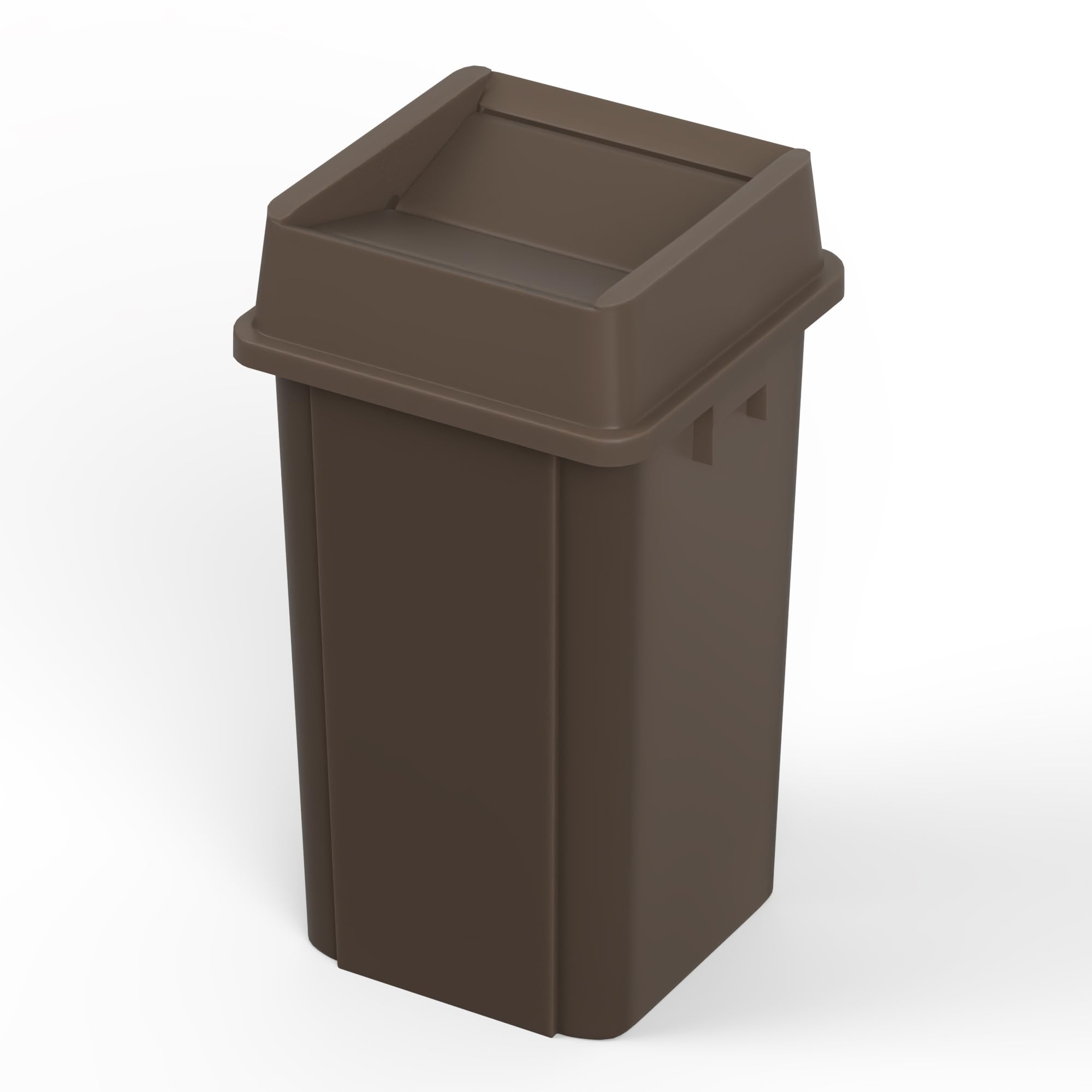19 Gallon Brown Square Commercial Trash