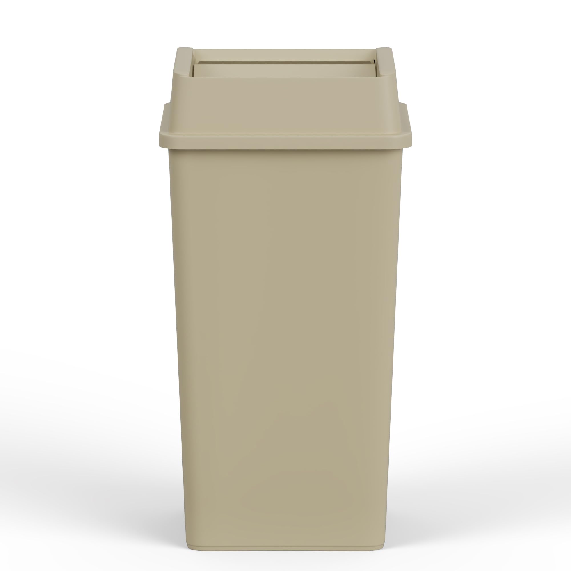 50 Gallon Beige Square Commercial Trash