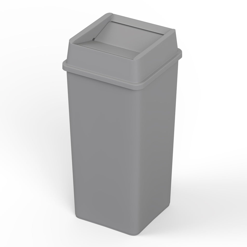 50 Gallon Gray Square Commercial Trash