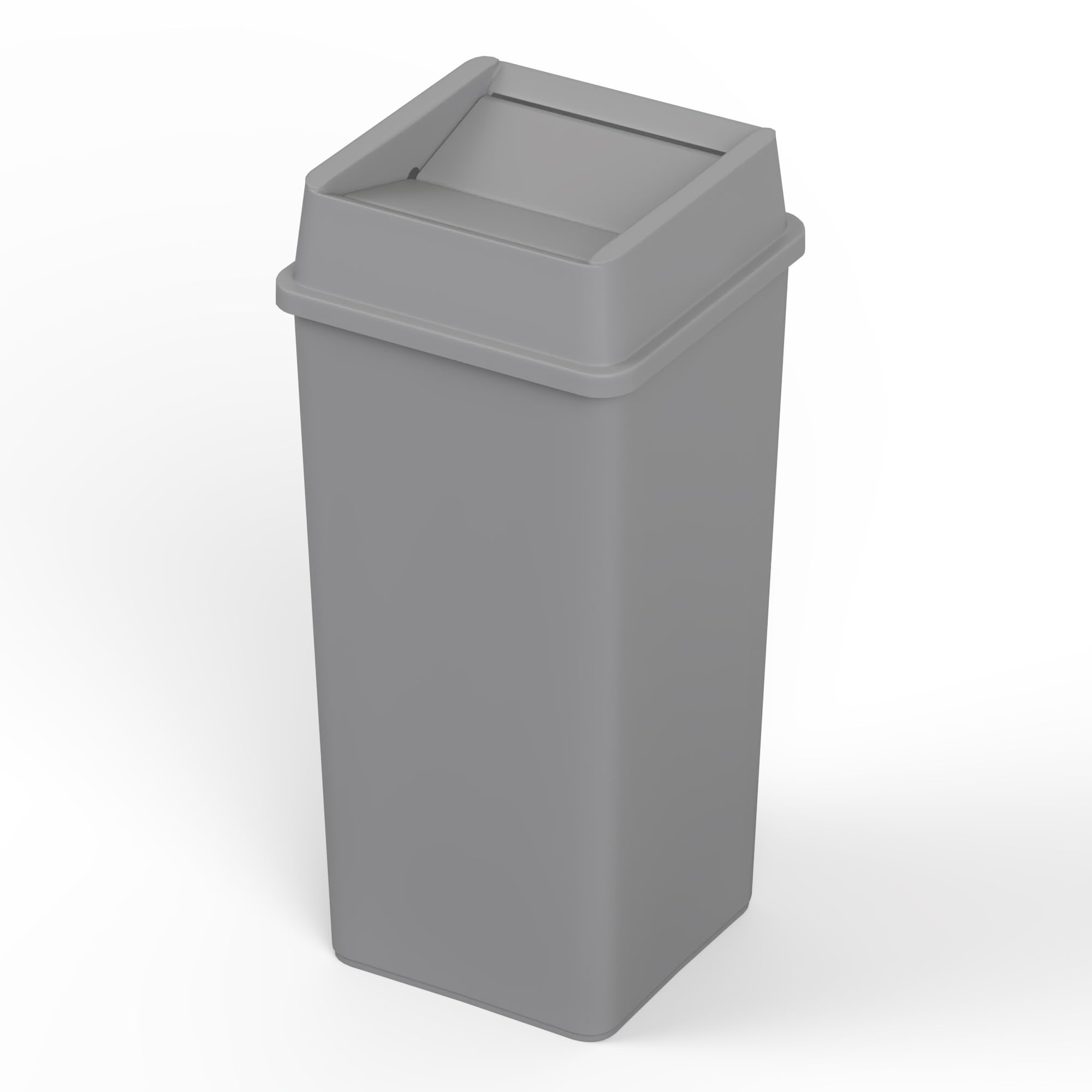 50 Gallon Gray Square Commercial Trash