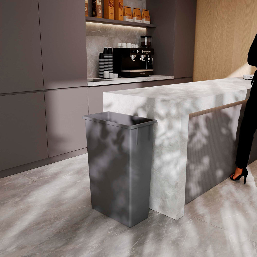 23-Gallon Gray Slim Trash Can