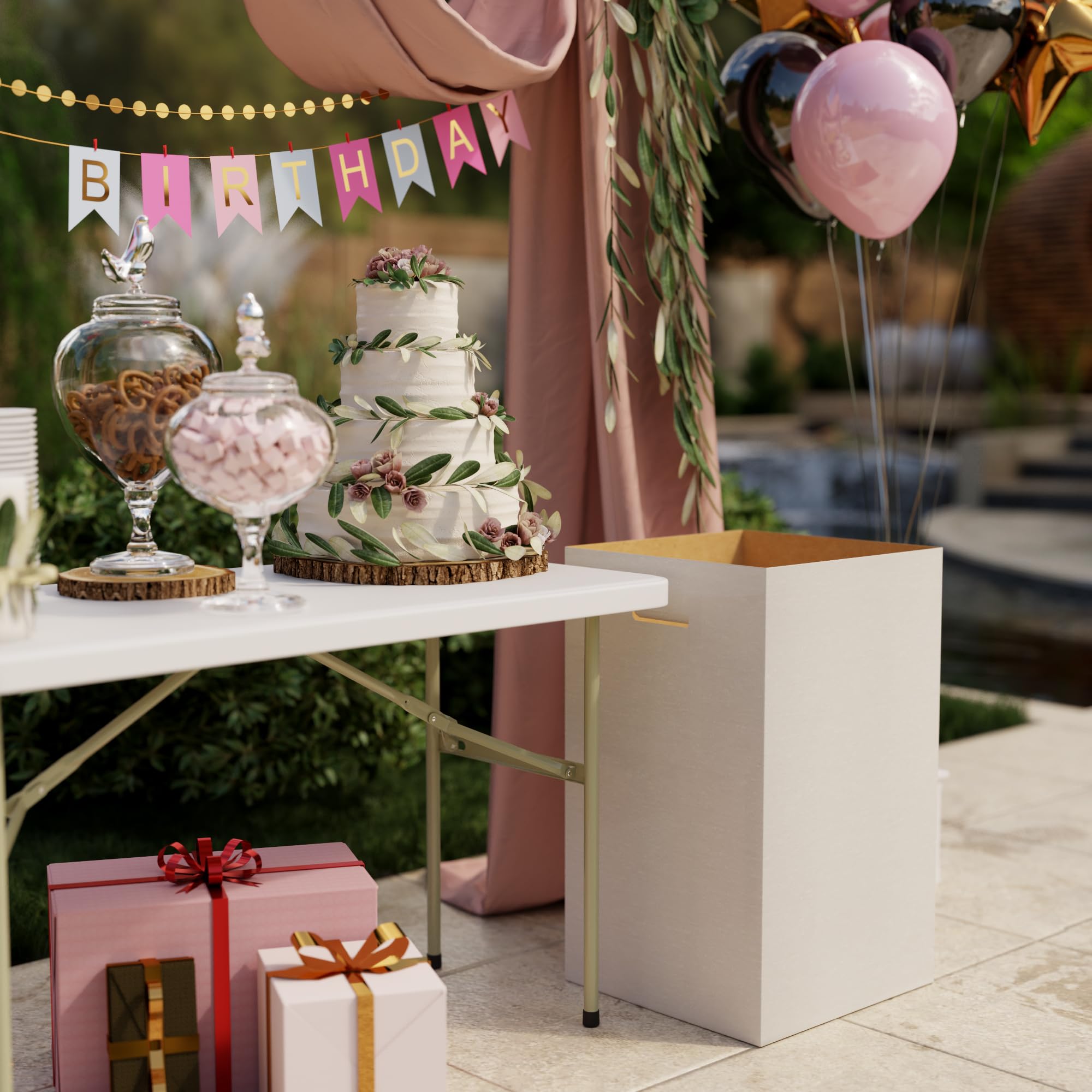 10 Pack Corrugated Cardboard Trash & Recycling Containers