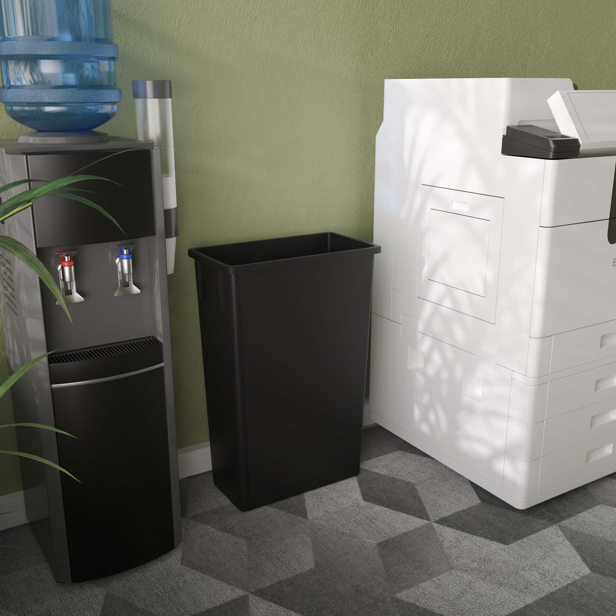 23-Gallon Black Slim Trash Can