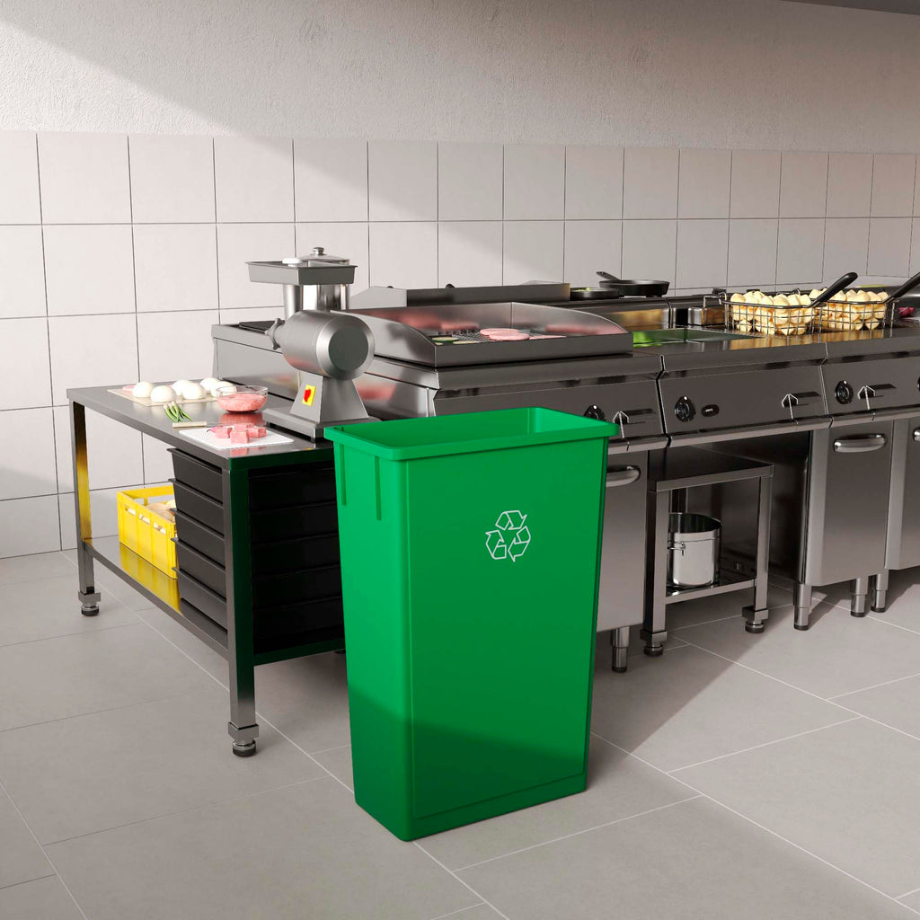 23-Gallon Green Recycle Slim Trash Can