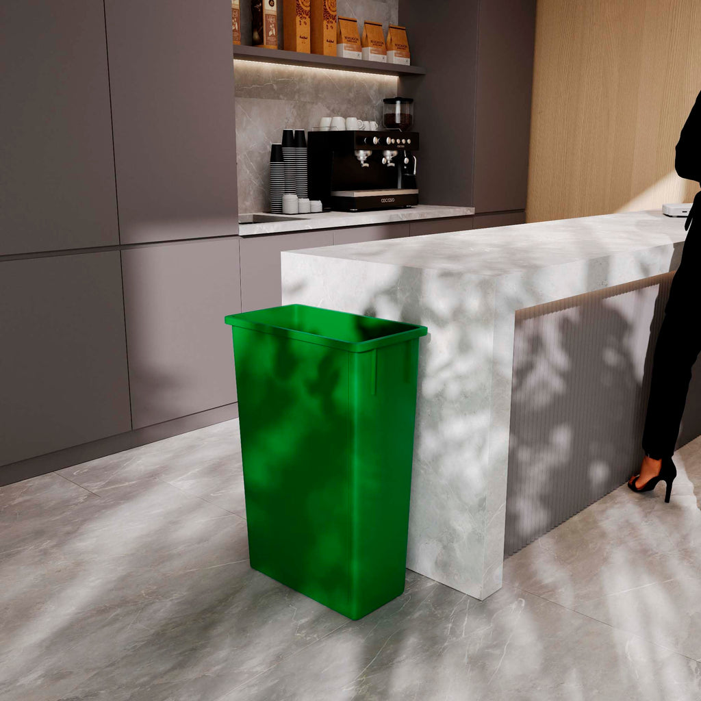 23-Gallon Green Recycle Slim Trash Can