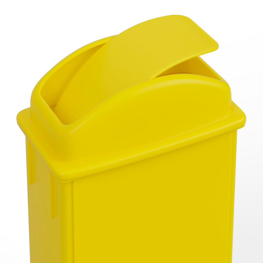 23-Gallon Yellow Slim Trash Can with Swing Dome Lid