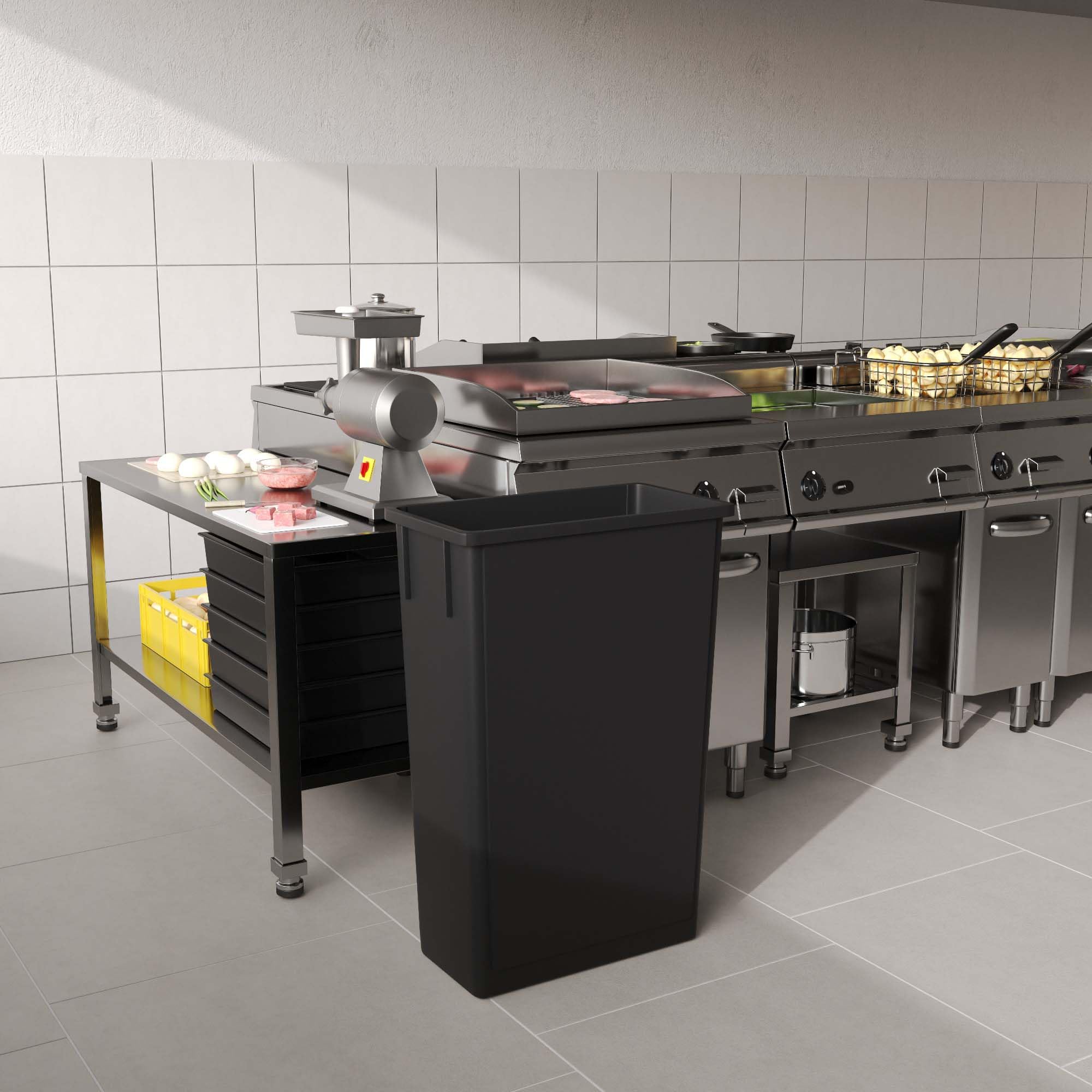 23-Gallon Black Slim Trash Can