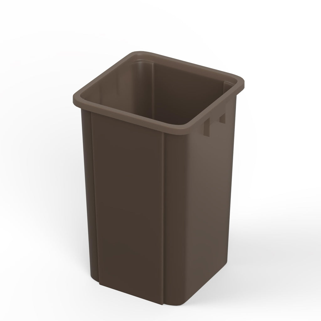 19 Gallon Brown Square Commercial Trash