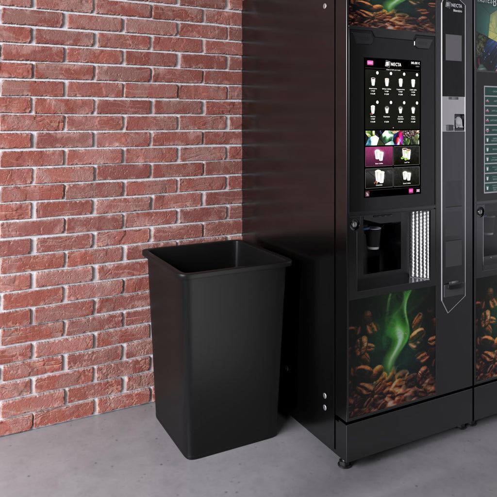 35 Gallon Black Square Commercial Trash