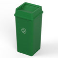 50 Gallon Green Recycle Square Commercial Trash