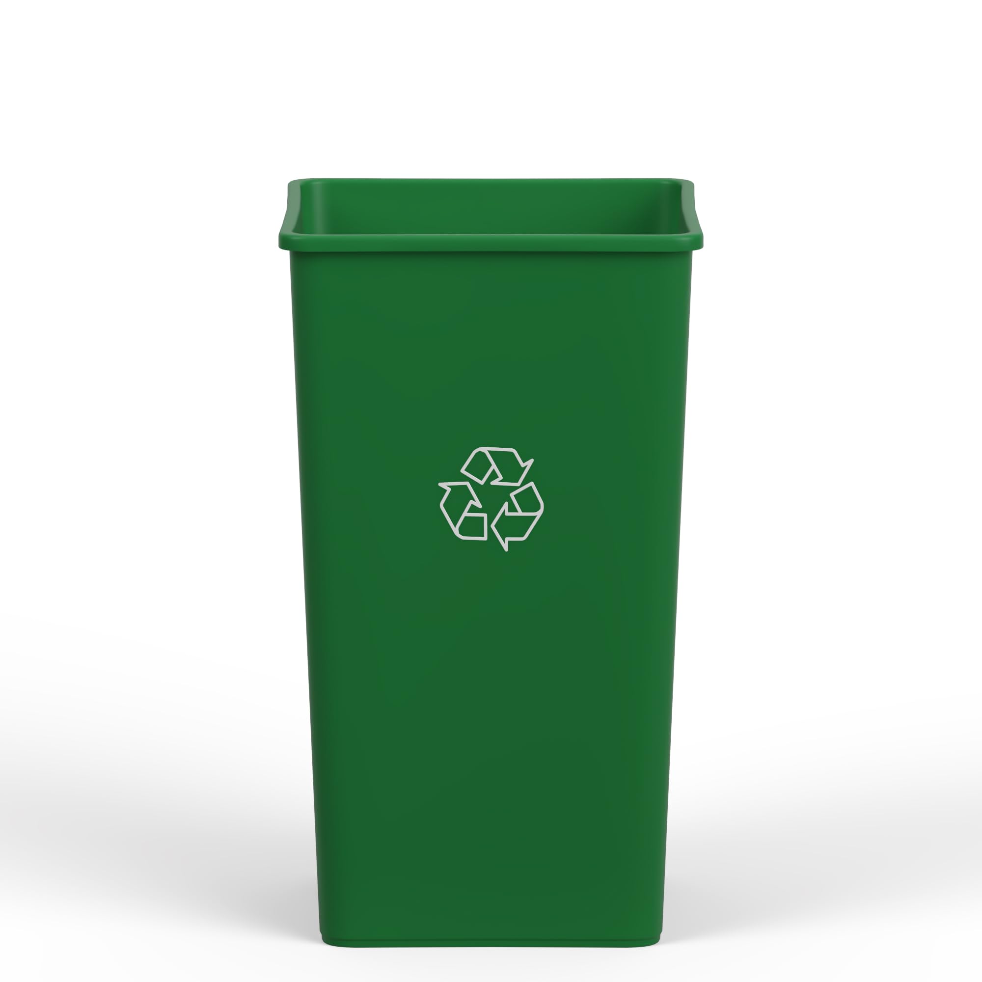 50 Gallon Green Recycle Square Commercial Trash