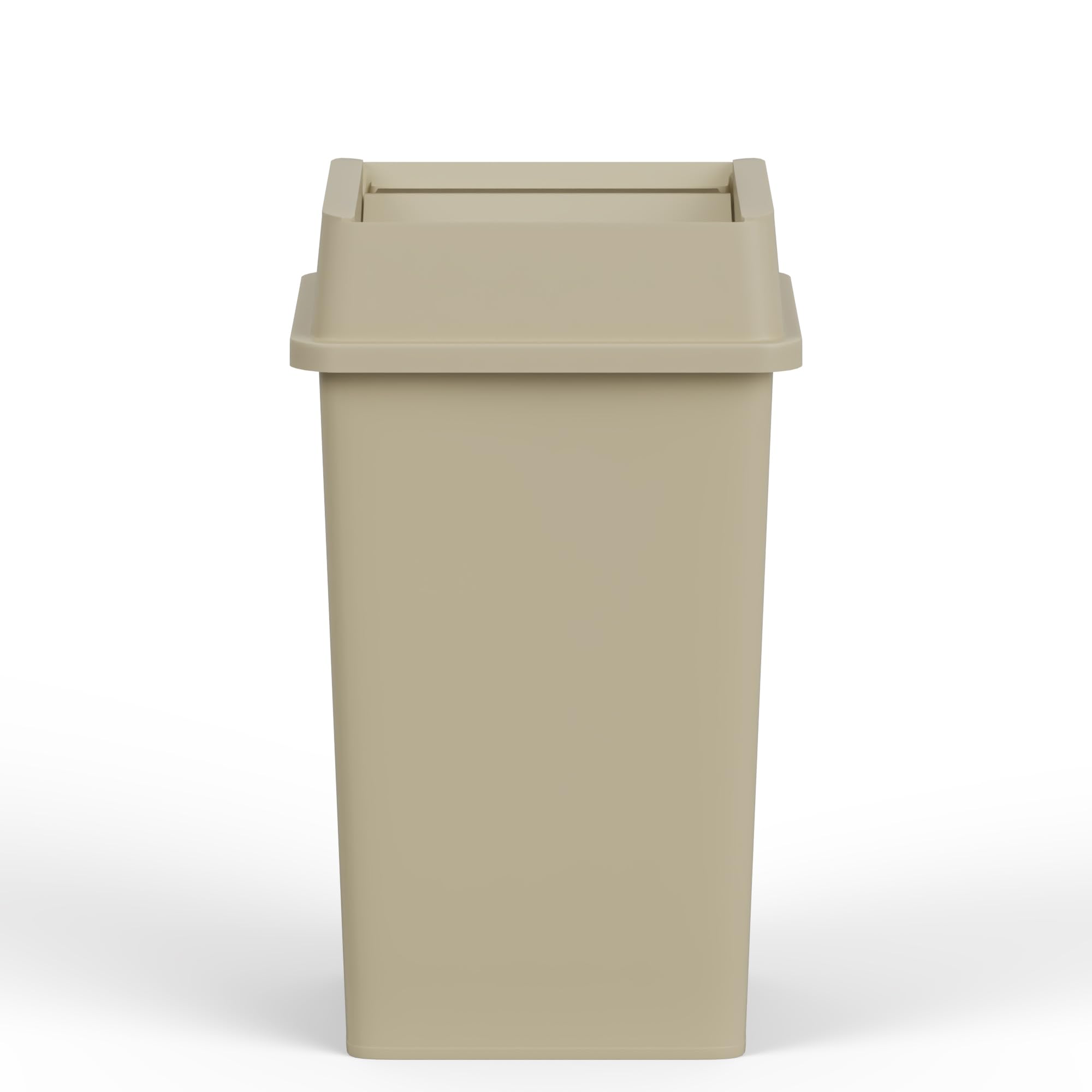 35 Gallon Beige Square Commercial Trash
