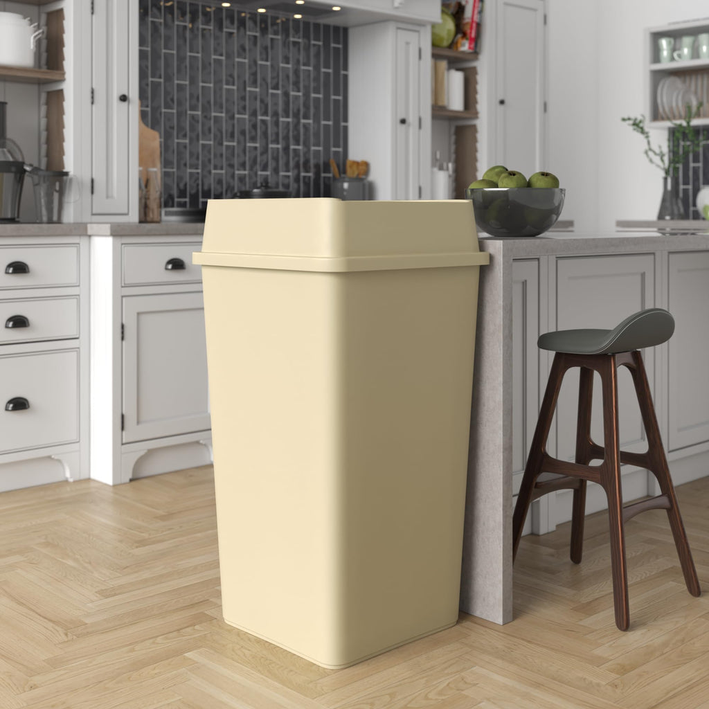 50 Gallon Beige Square Commercial Trash