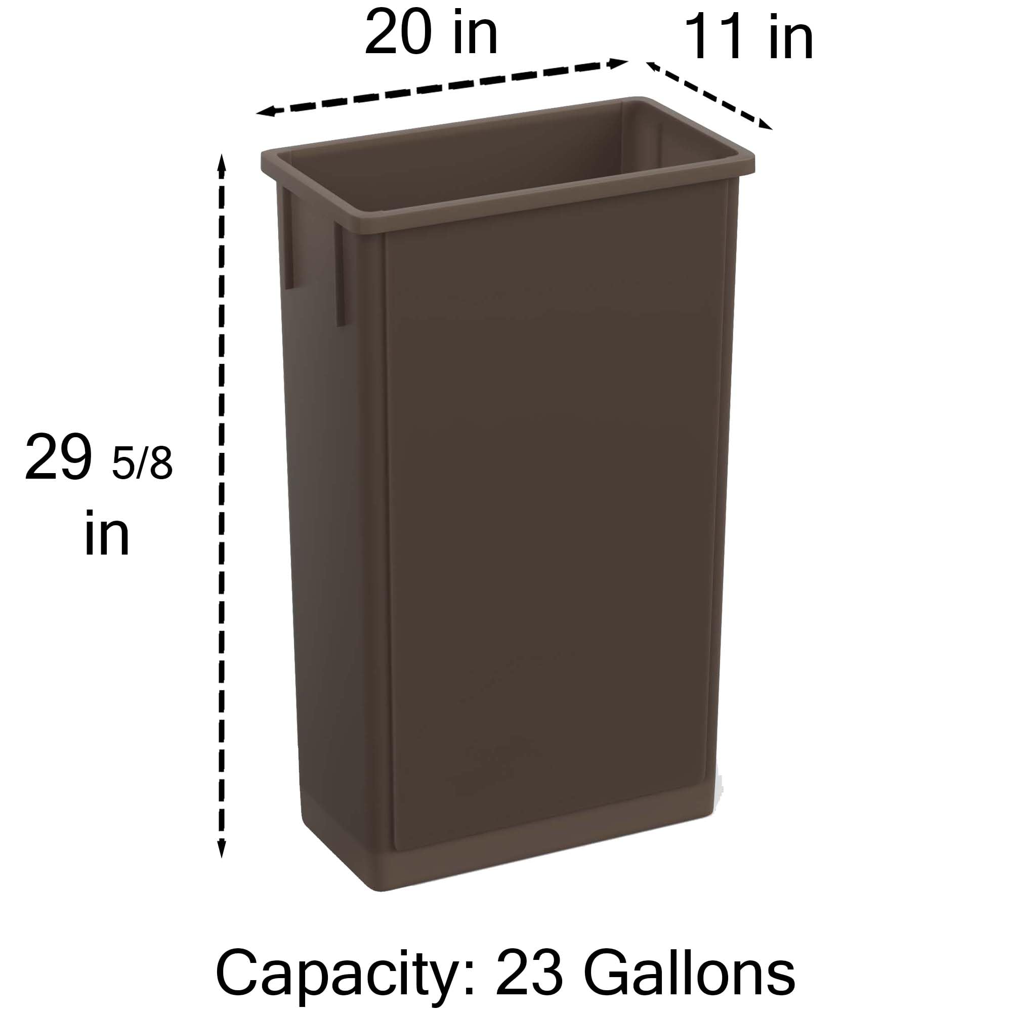Regal Altair 23-Gallon Brown Slim Trash Can