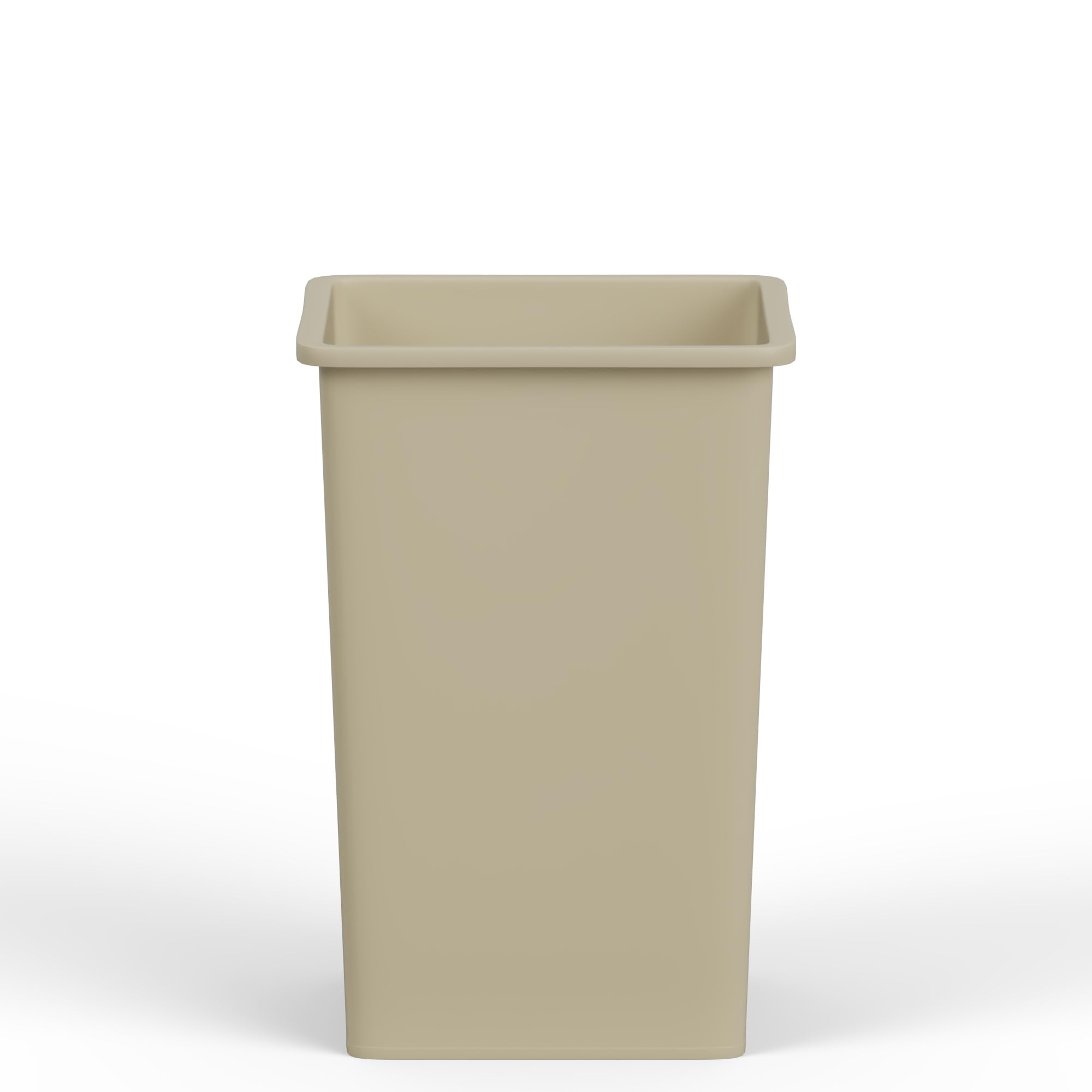 35 Gallon Beige Square Commercial Trash