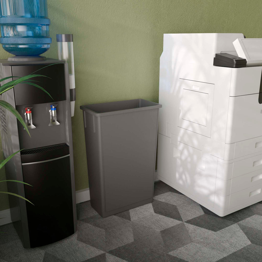 23-Gallon Gray Slim Trash Can