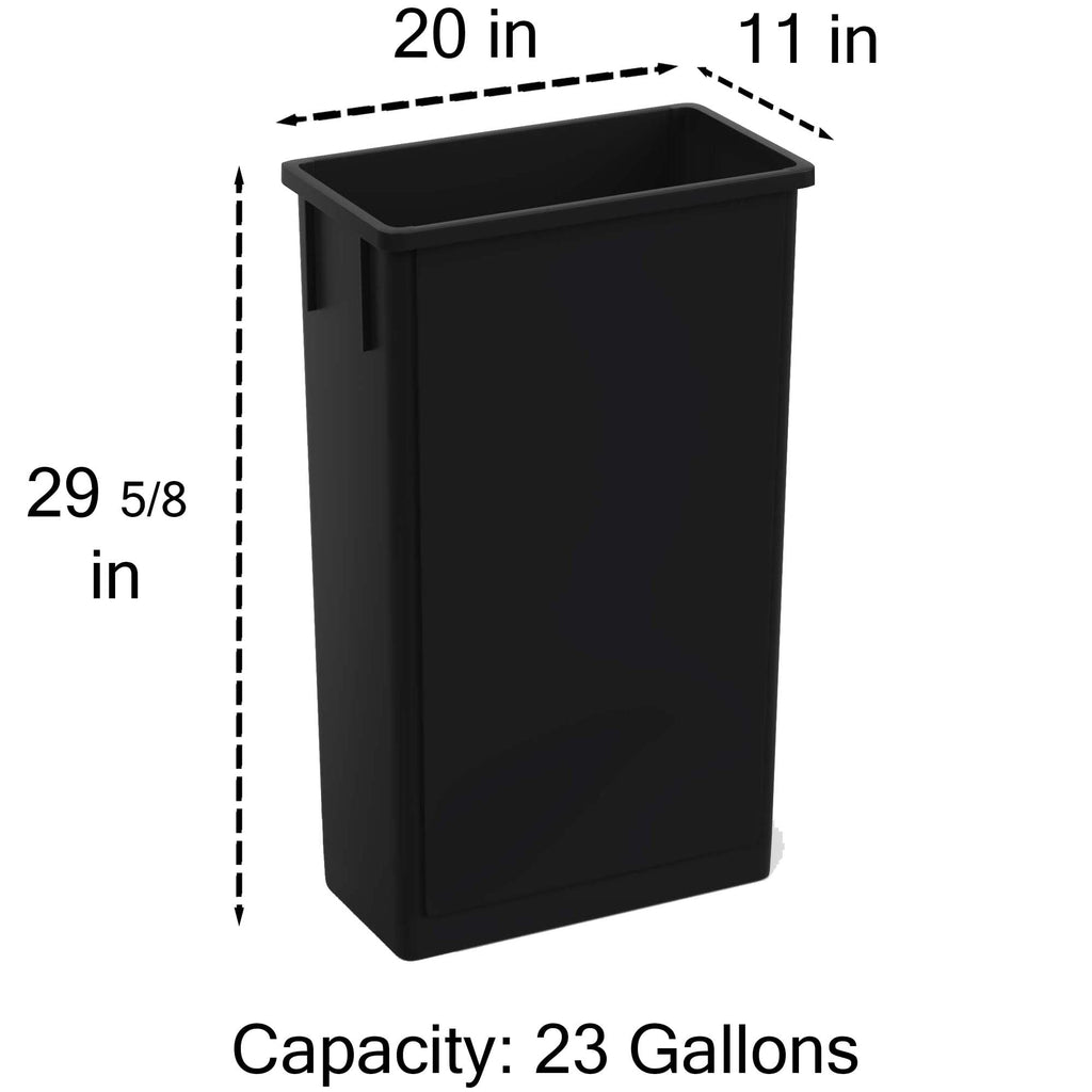 23-Gallon Black Slim Trash Can