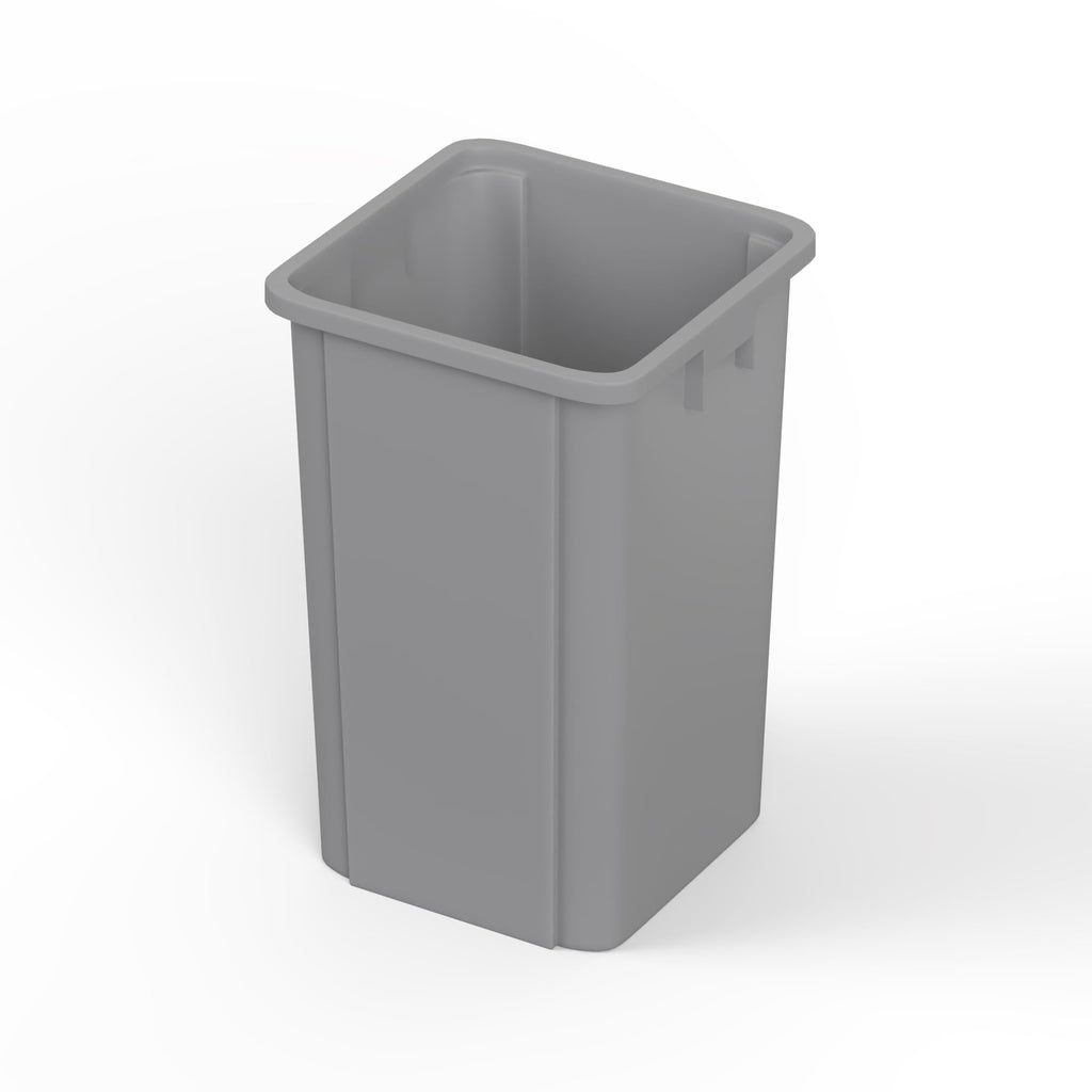 19 Gallon Gray Square Commercial Trash