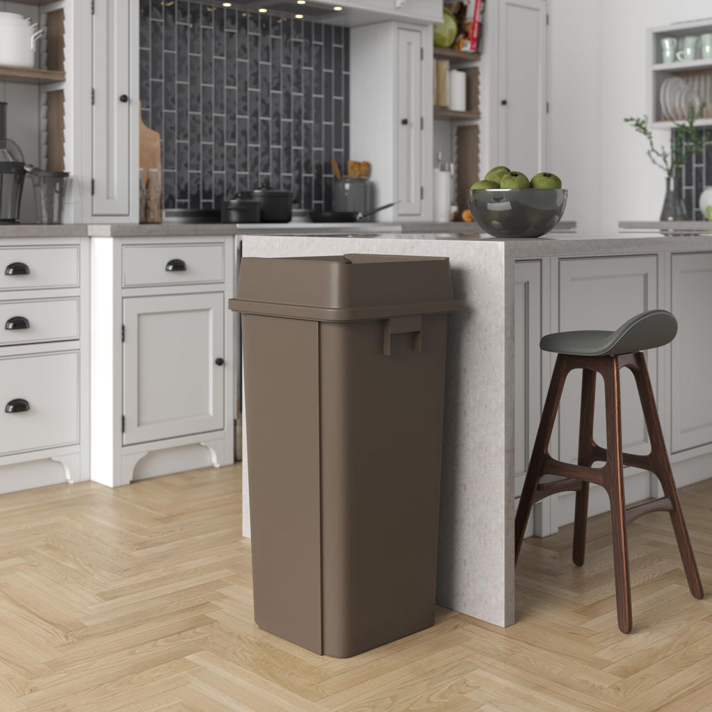 23 Gallon Brown Square Commercial Trash