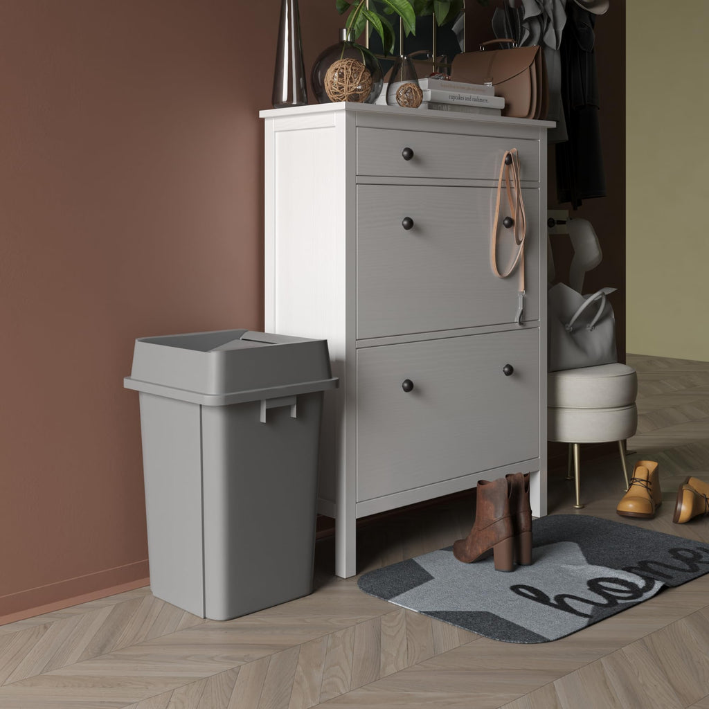 19 Gallon Gray Square Commercial Trash