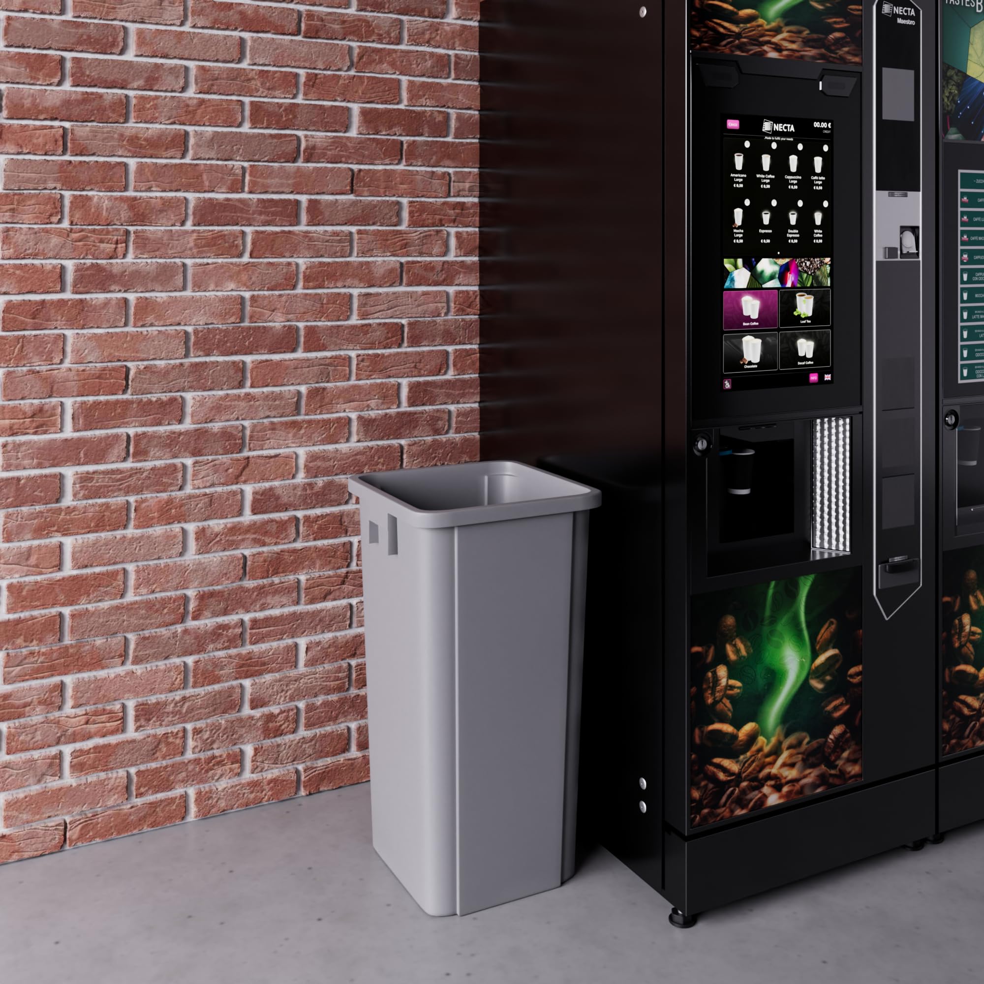 23 Gallon Gray Square Commercial Trash