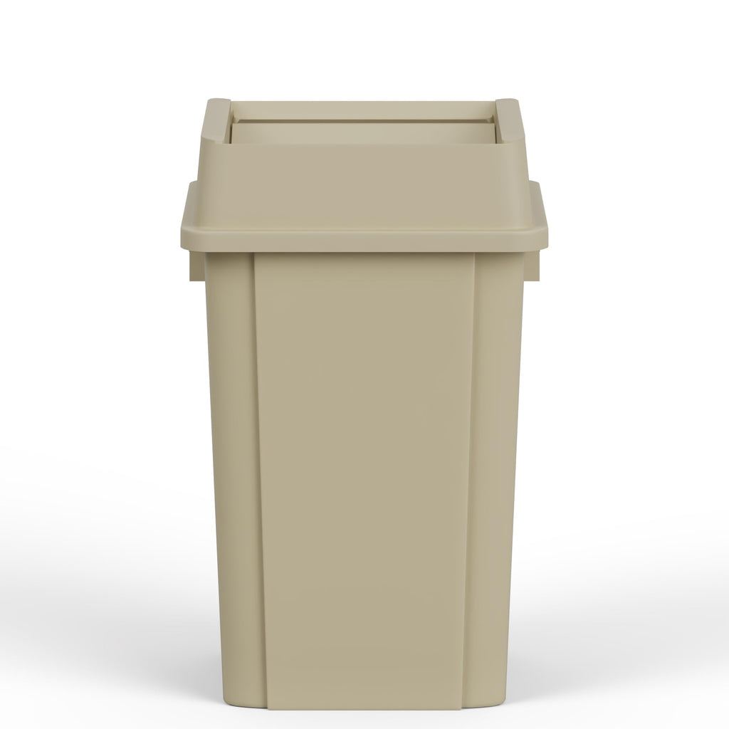19 Gallon Beige Square Commercial Trash