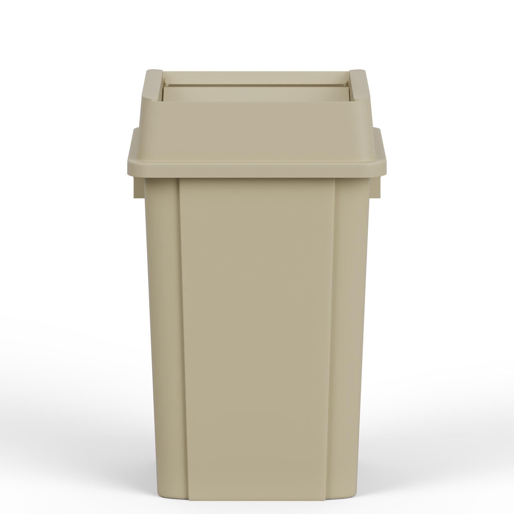 19 Gallon Beige Square Commercial Trash