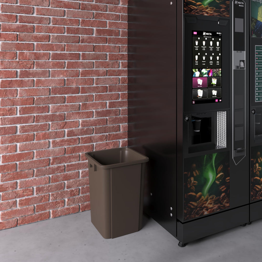 19 Gallon Brown Square Commercial Trash