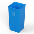50 Gallon Blue Recycle Square Commercial Trash