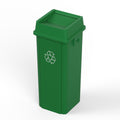 23 Gallon Green Recycle Square Commercial Trash