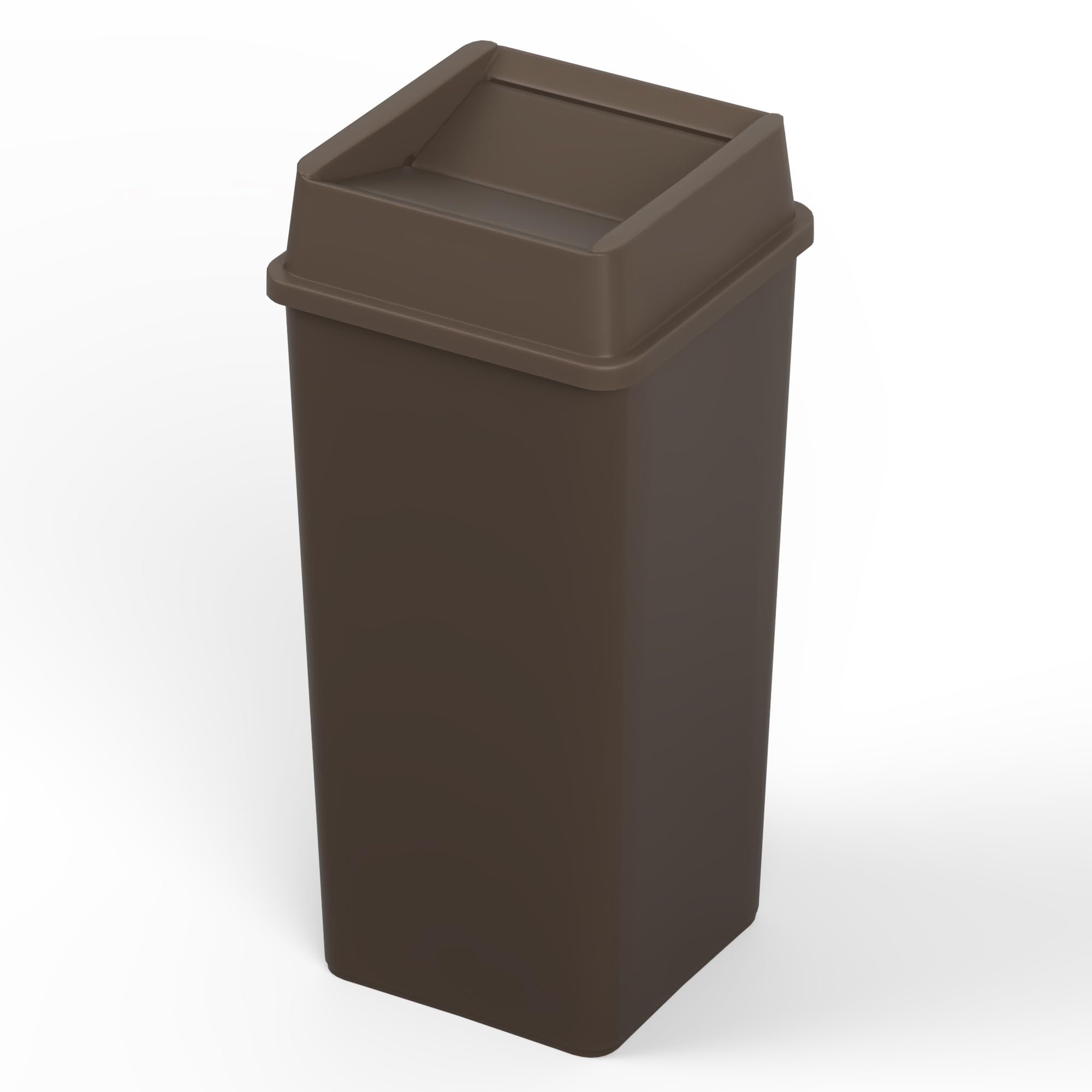 50 Gallon Brown Square Commercial Trash