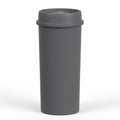 22 Gallon Gray Round Waste Basket with Swing-Top Lid