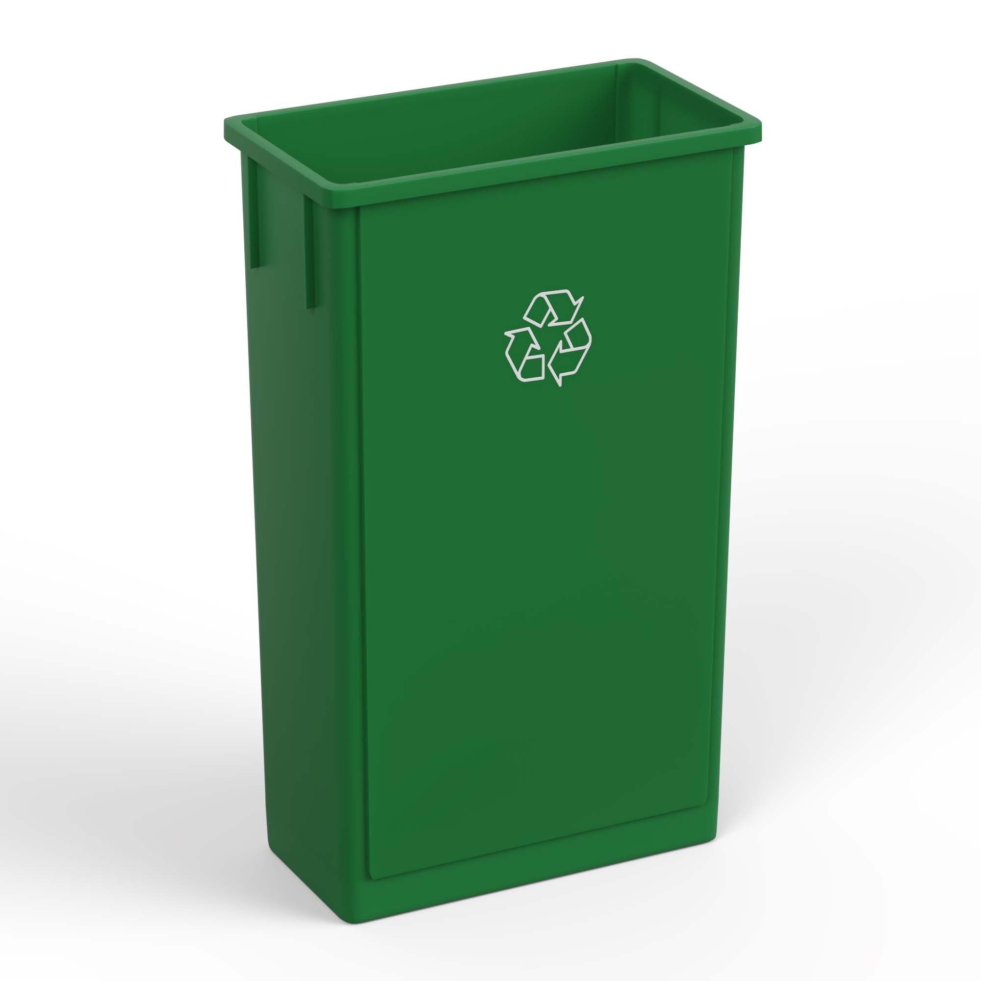 23-Gallon Green Recycle Slim Trash Can
