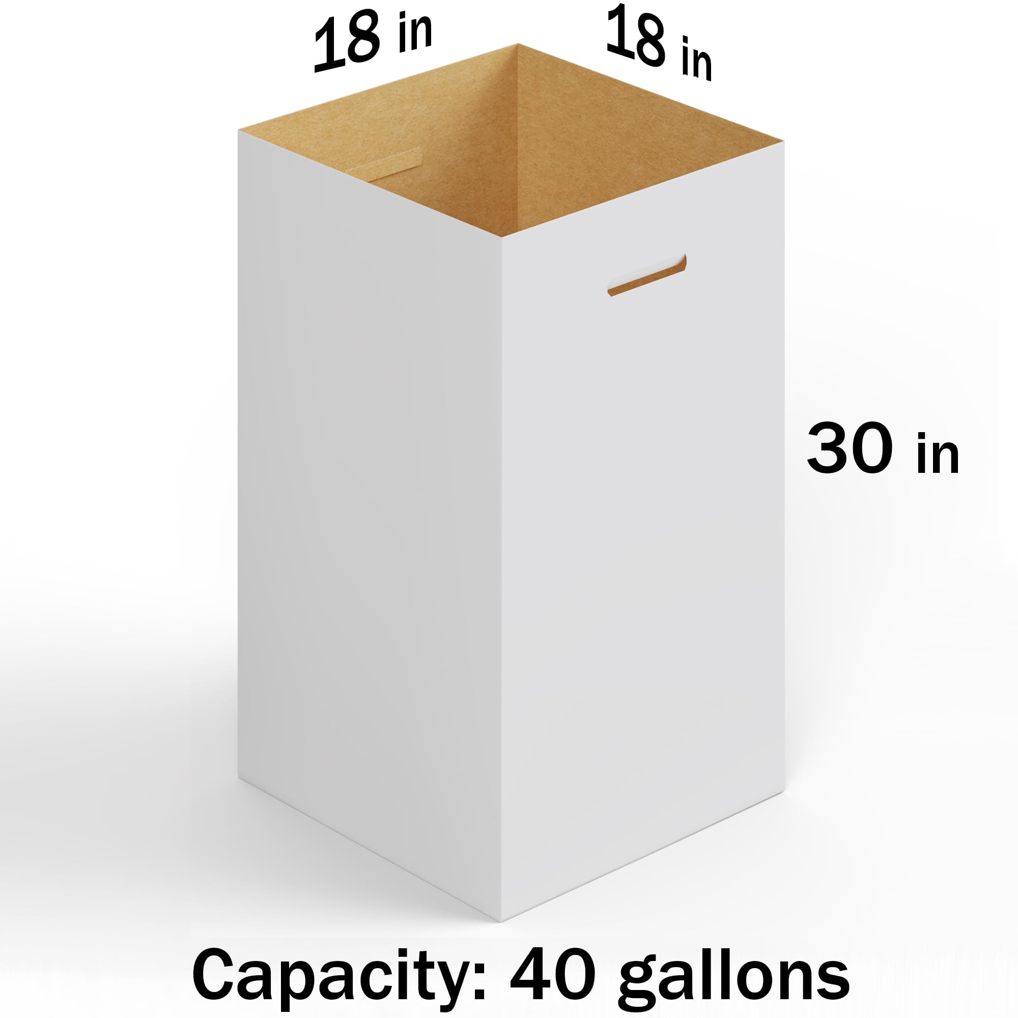 10 Pack Corrugated Cardboard Trash & Recycling Containers