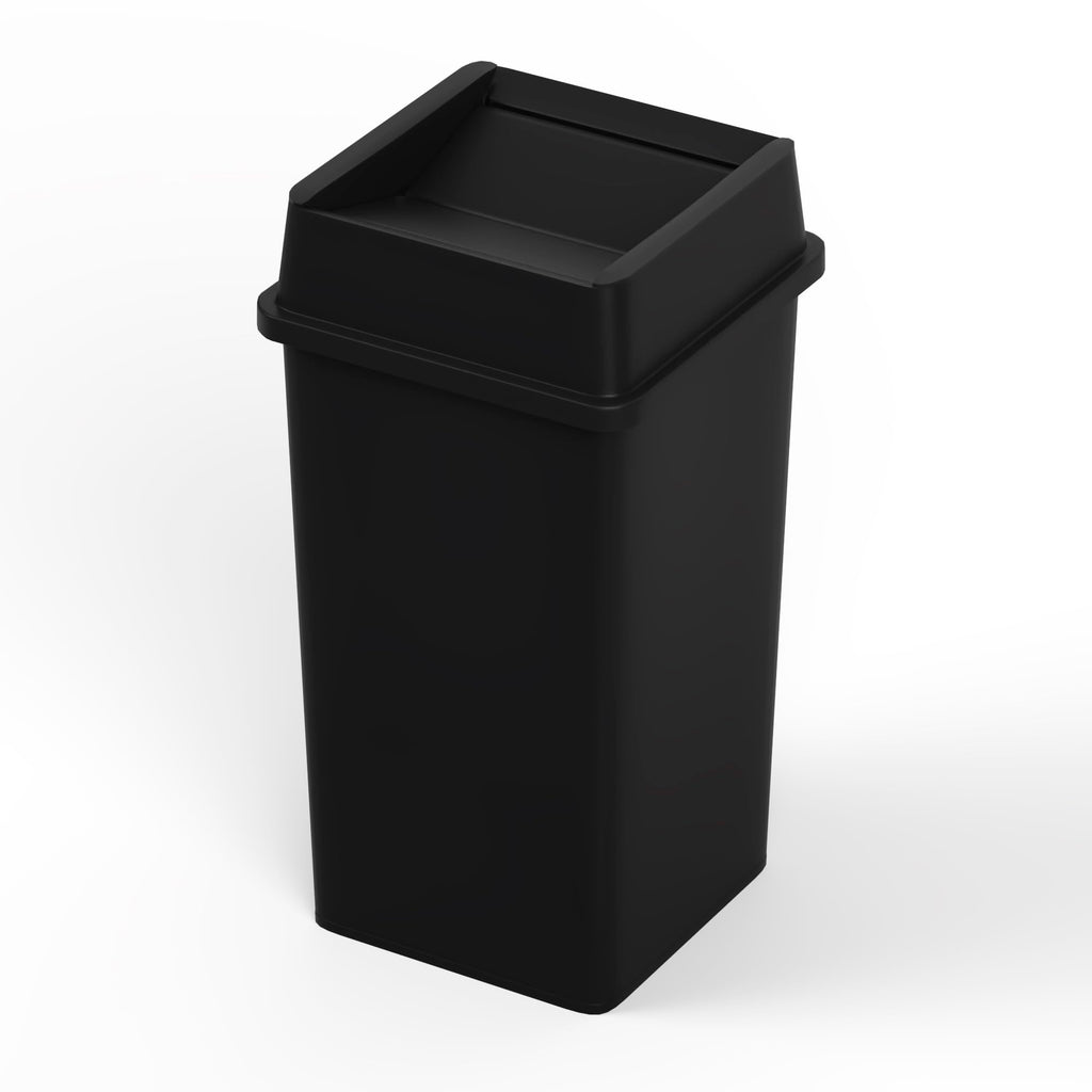35 Gallon Black Square Commercial Trash