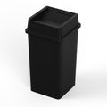 35 Gallon Black Square Commercial Trash