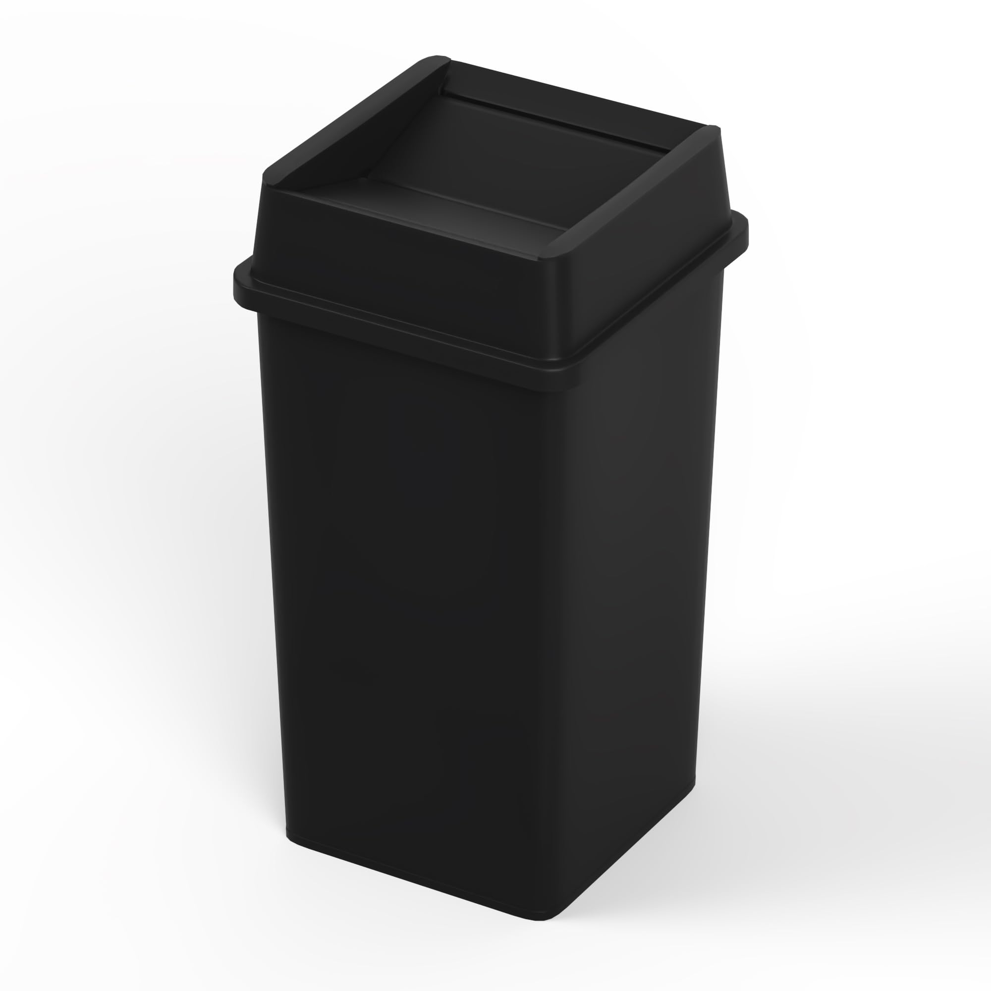 35 Gallon Black Square Commercial Trash