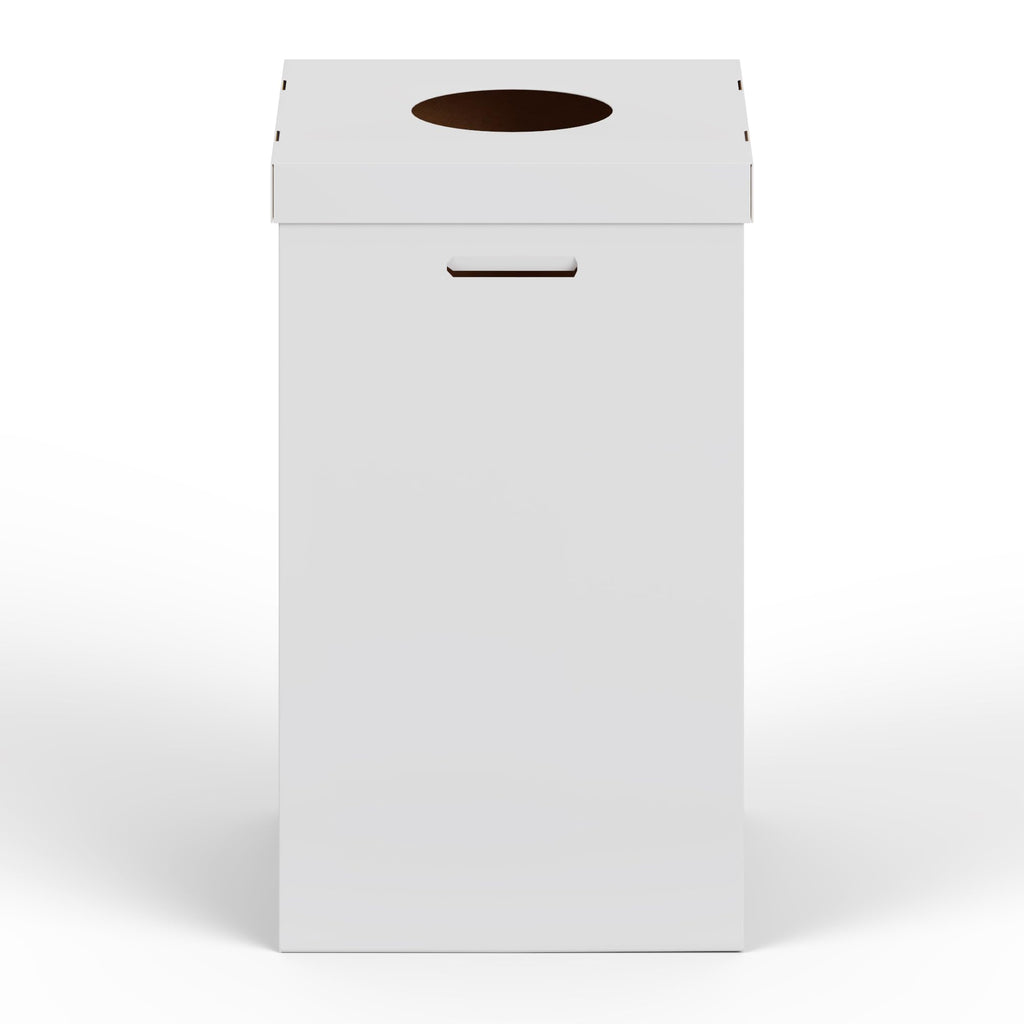 10 Pack Corrugated Cardboard Trash & Recycling Containers with Lids and Liners