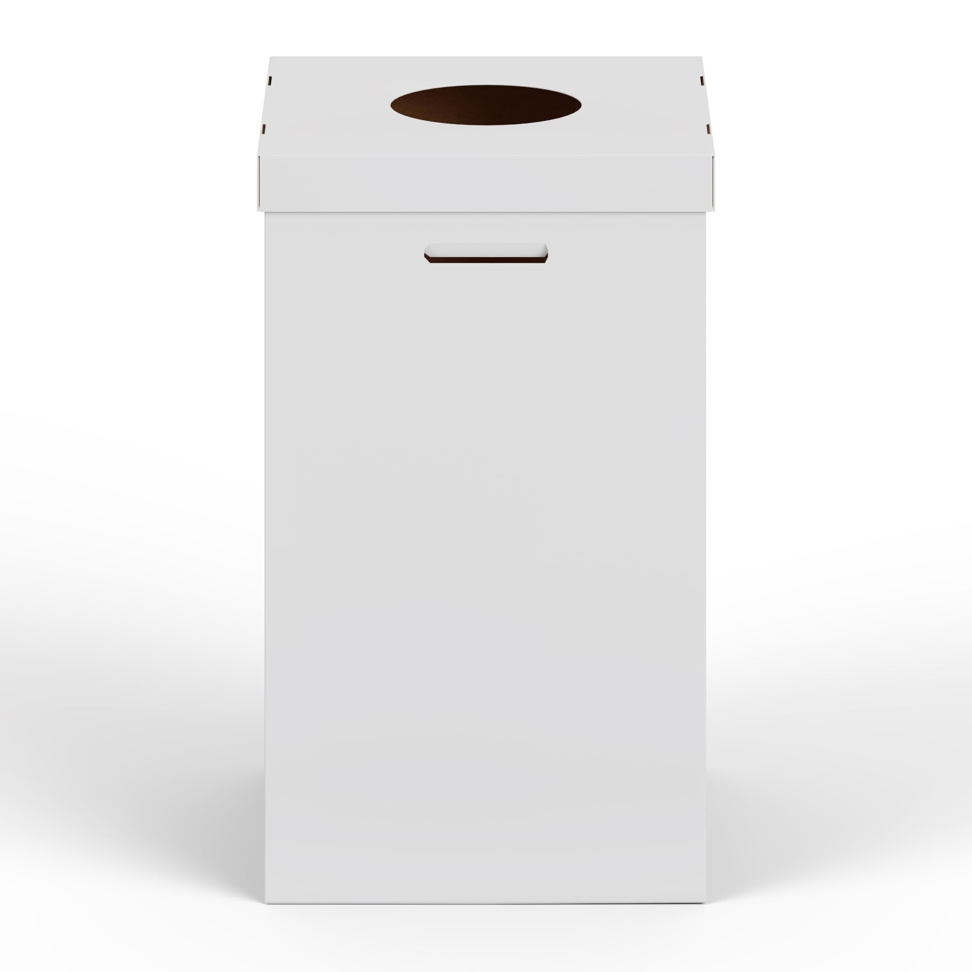 10 Pack Corrugated Cardboard Trash & Recycling Containers with Lids and Liners