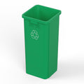 23 Gallon Green Recycle Square Commercial Trash