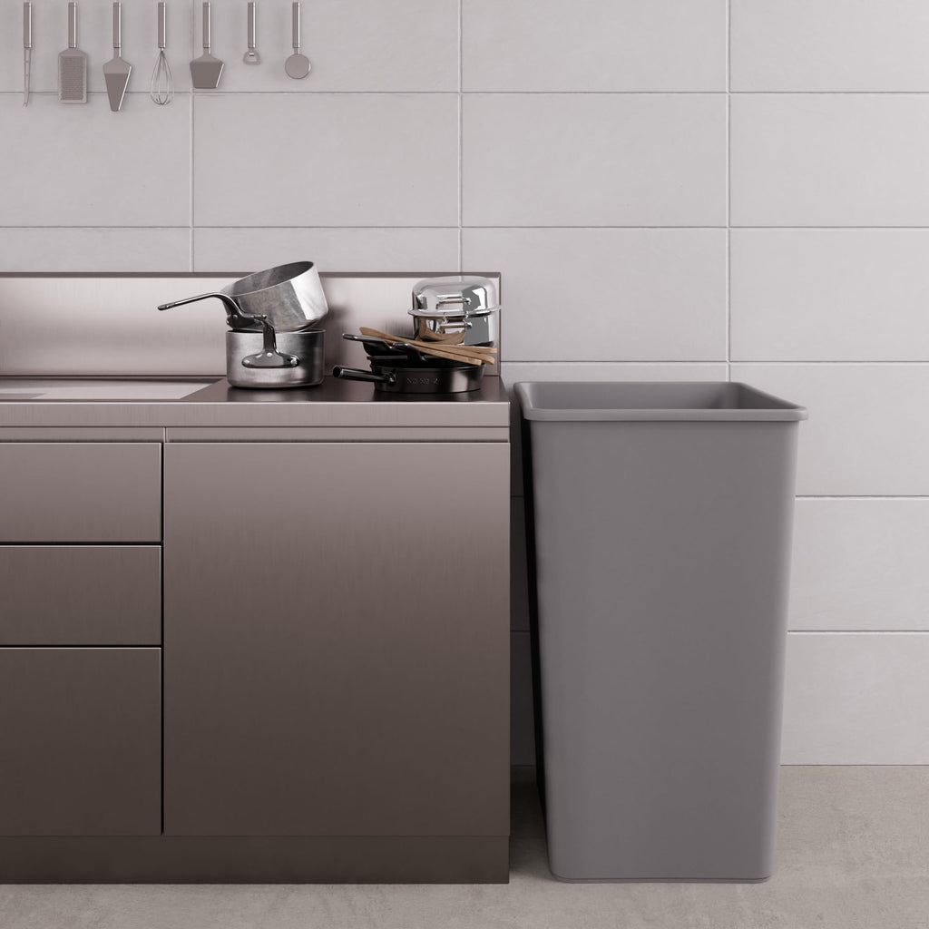 50 Gallon Gray Square Commercial Trash