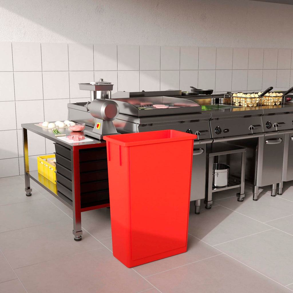 23-Gallon Red Slim Trash Can