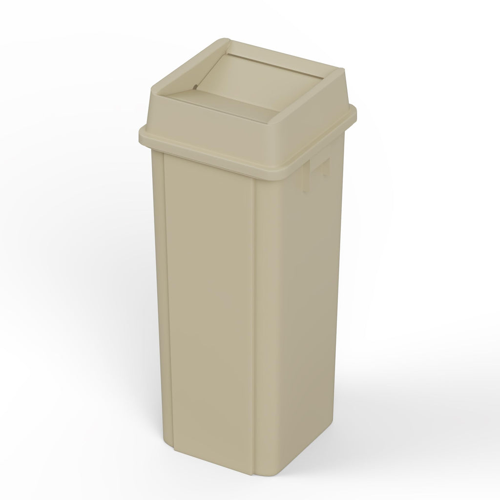 23 Gallon Beige Square Commercial Trash